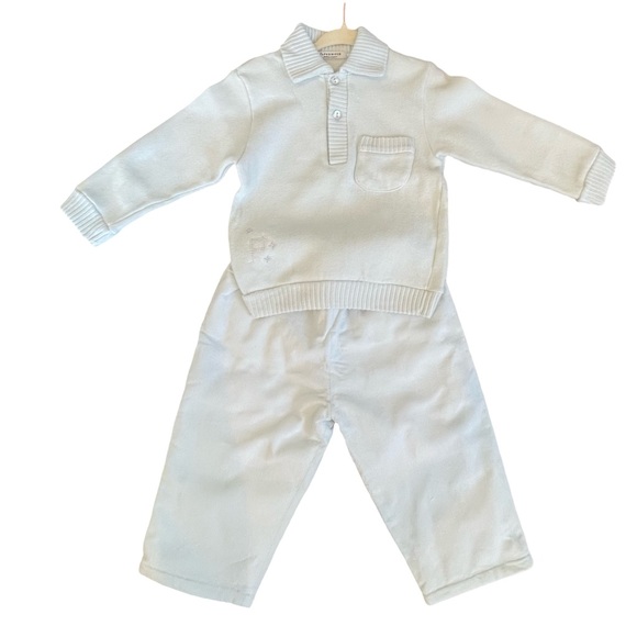 Cozy Designer Baby Outfit PAPERMOON mini Size 12 Months Light Blue Warm - Picture 2 of 16